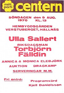 Fälldin talar i Hållnäs 9 augusti 1970